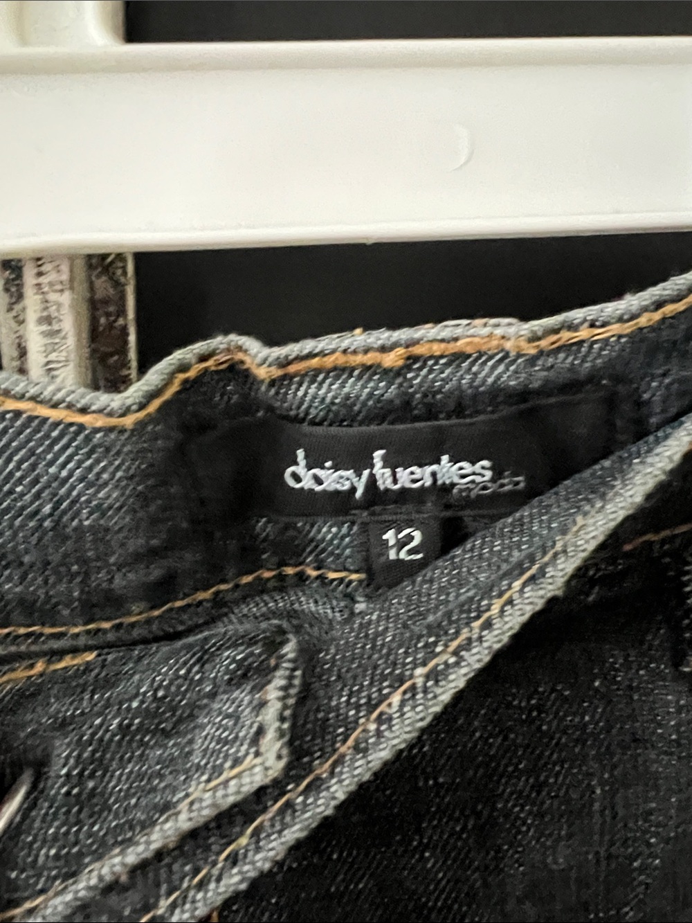 Daisy Fuentes Black Wash Denim Mini Skirt - Picture 3 of 3